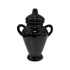 QUARTINHA DE LOUÇA PRETA COM ASA 15