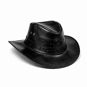 CHAPÉU DE RASPA COM BRILHO PRETO