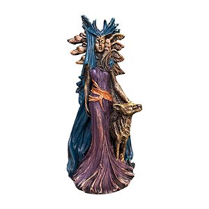 IMAGEM EM RESINA HECATE DEUSA DA MAGIA 23 CM