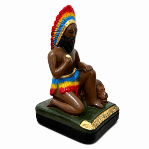IMAGEM DE GESSO CAB. XANGÔ DAS MATAS 20CM