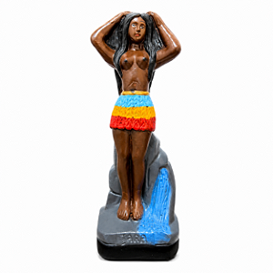 IMAGEM DE GESSO CABOCLA IARA 20CM
