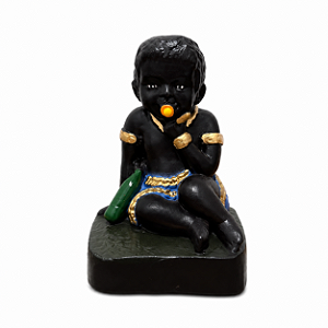 IMAGEM DE GESSO CHIQUINHO ERÊ PRETO 14 CM