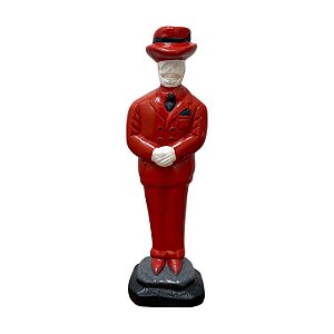 IMAGEM DE GESSO EXÚ LORDE DA MORTE VERMELHO 20CM