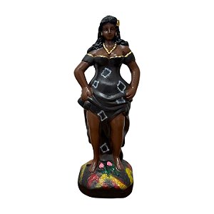 IMAGEM DE GESSO P.G. MULAMBO PRETA 20CM