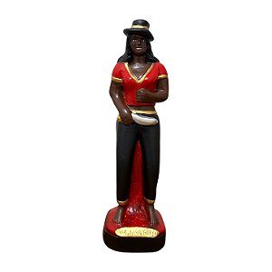 IMAGEM DE GESSO P.G. NAVALHA PRETA E VERM. C/ CALÇA 20CM