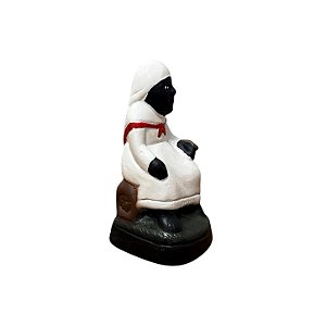 IMAGEM DE GESSO PRETA VELHA 12 CM