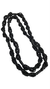 BRAJA DE MIÇANGÃO 7 FIOS PRETO OPACO