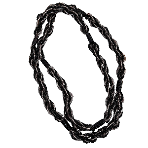 BRAJA DE MIÇANGÃO 7 FIOS PRETO/ROXO CRISTAL