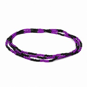 GUIA MIÇANGA 1,40M PRETO/ROXO CRISTAL