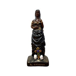 IMAGEM DE GESSO POMBA GIRA CUCURUCAIA 20 CM