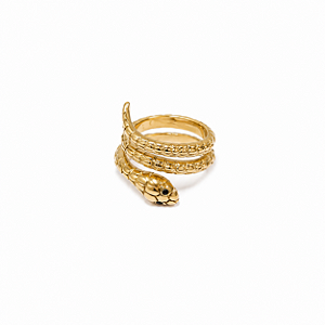 ANEL DE COBRA DOURADO TAMANHO 19