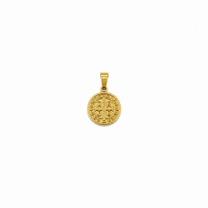 PINGENTE SÃO BENTO DOURADO 1UN