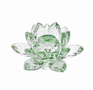 FLOR DE LOTUS EM CRISTAL - VERDE
