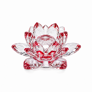 FLOR DE LOTUS EM CRISTAL - VERMELHA