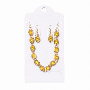 COLAR E BRINCO AMARELO