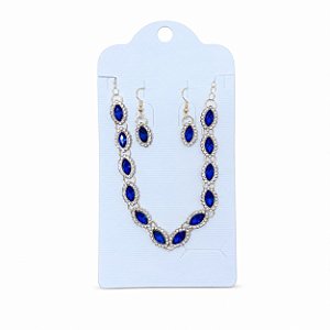 COLAR E BRINCO AZUL