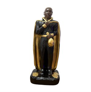 IMAGEM EM GESSO EXÚ DO OURO ROUPA PRETA 25CM