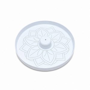 SUPORTE PARA INCENSO MANDALA BRANCO