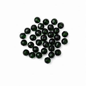 100 CONTAS VERDE CRISTAL 8MM VIDRO
