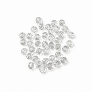 100 CONTAS TRANSPARENTE CRISTAL 8MM VIDRO
