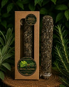 BASTÃO DE ERVAS NATURAIS SALVIA E ALECRIM