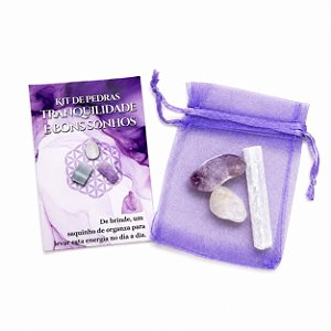KIT PEDRAS TRANQUILIDADE E BONS SONHOS