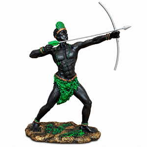 ORIXÁ EM RESINA OXÓSSI AFRICANO