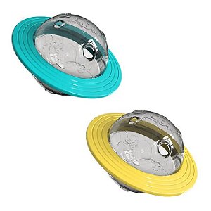Comedouro Brinquedo Interativo Disco Voador Pet Cães
