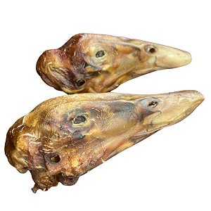 Mordedor Natural Cabeça de Pato 2 unidades Bicho do Mato para Cães