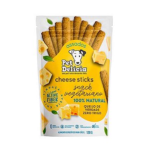 Petisco para Cães Snack Pet Delícia Sabor Cheese Sticks Queijo 120g