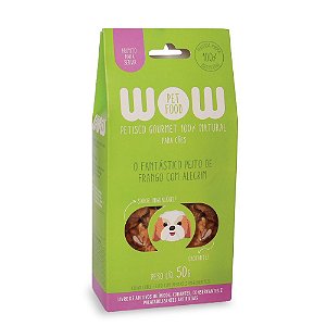 Petisco Natural Para Cães Sabor Peito De Frango Com Alecrim WOW Pet Food – 50g Petisco 100% Natural