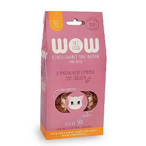 Petisco Natural Para Gatos Sabor Lombinho Com Cúrcuma WOW Pet Food – 50g  Petisco 100% Natural