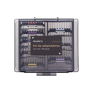 Kit de Adaptadores Propetz de Aço Inox 08 Peças Para Máquina de Tosa Profissional