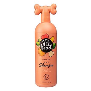 Shampoo 2 em 1 Pet Head Quick Fix Pêssego 475ml