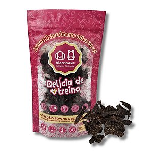 Petisco Para Cães 100% Natural Coração Bovino Desidratado Delícia de Treino 60g AlecrimPet