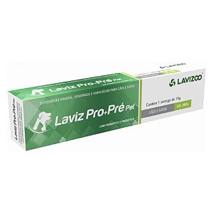 Suplemento Probiótico e Prebiótico Laviz Pró Pré Pet para Cães e Gatos Lavizoo 14g