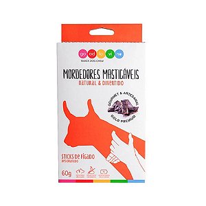Sticks de Fígado Bovino Desidratado 60g Petisco 100% Natural Para Cães e Gatos GoodLovin