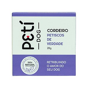 Petisco Para Cães 100% Natural Sabor Cordeiro Petí Dog Mini 20g