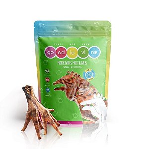 Pé de Galinha Desidratado Mordedor 100% Natural Para Cães GoodLovin 6 Unidades