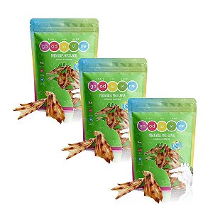 Kit 3 Pé de Pato Desidratado Mordedor Natural Para Cães GoodLovin