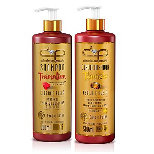 Kit Dolce Pet Shampoo Neutralizador de Odores + Condicionador Cereja e Avelã 500 ml Cães e Gatos