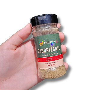 Pó Saborizante 100% Natural Para Ração Cães e Gatos 35g Sabor Pulmão Bovino Natuka