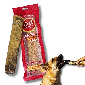 Pele Bovina Enrolada Mordedor 100% Natural Para Cães 1 Unidade Rocambole Mineiro Graúdo AlecrimPet