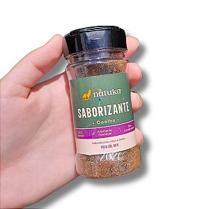 Pó Saborizante 100% Natural Para Ração Cães e Gatos 40g Sabor Coelho Natuka