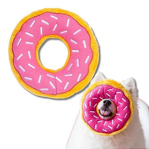 ZippyPaws Pelúcia Para Cães Donuts Morango Tamanho M