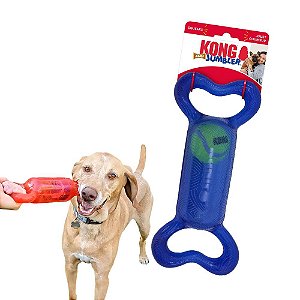 Kong Jumbler Tug Brinquedo Cabo de Guerra Para Caes Com Bolinha Tamanho P/M Cor Azul