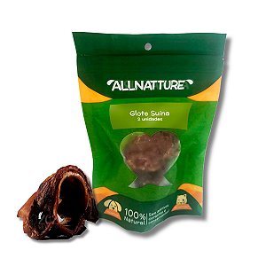 Glote Suína Mordedor 100% Natural Para Cães Allnatture 2 Unidades