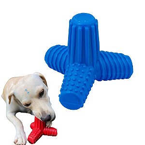 Brinquedo Mordedor Para Cães de Nylon 4Dogs Pet Games 1 Unidade Tamanho P Azul