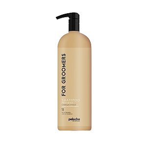 Shampoo Pêssego Cabeça e Face Para Cães 1L Concentrado Peluche For Groomers