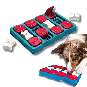 Nina Ottosson Brinquedo Interativo Para Cães Tabuleiro Dog Brick Nivel 2 Outward Hound